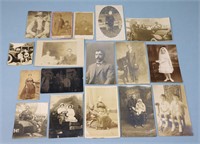 (17) Antique Real Photo Postcards, Snapshots