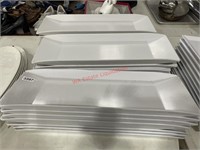 Large lot of white commercial plastic trays