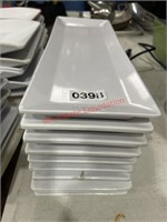 Large lot of white commercial plastic trays