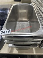 Deep commercial metal chaffer pans
