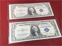1935D US WASHINGTON $1 SILVER CERTIFICATES CRISP