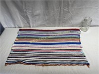 Boho multicolor woven rag rug