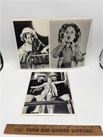 SHIRLEY TEMPLE B&W 8x10 - lot of 3