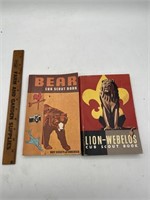 Vintage law of bear Cub Scout and lion, Weblos,
