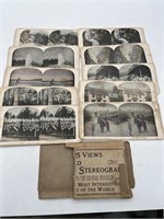 Antique lot of stereo view cards