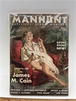 Vintage manhunt detective story, monthly