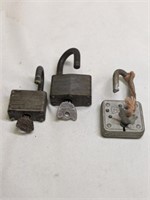 3 Master Locks w/ Keys
