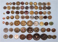 (72) Victorian Brass Picture Buttons