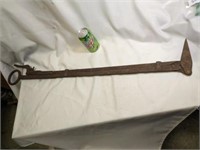 Rare Mechanical Cast Iron Bale Spear 36" long