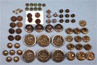 (10) Victorian Brass Button Sets