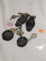 Vintage Hotel Keys, Etc
