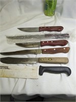6 Kitchen Knives - Walco, Etc