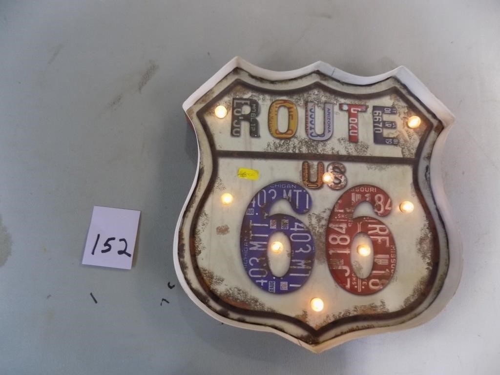 Route 66 Lighted Sign