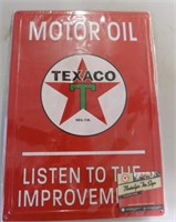 Nostalgic Tin Sign Texaco Motor Oil