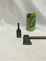 Salesman Sample Axe and Oil Can