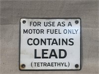 porcelain fuel sign ( tetraethyl)