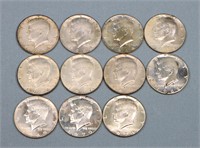 (11) 1964-1970 Kennedy Half Dollars