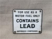porcelain fuel sign (antiknock)