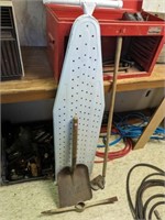 Vintage Ironing Board, Hoe, Shovel, Pick