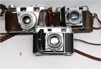 Kodak Retina Rangefinder Camera Lot of 3 Iia IIIc