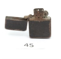Vintage 1942 WWII Zippo Black Crackle Lighter
