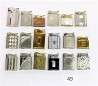 Lot of 18 Vintage Evans Pocket Lighters