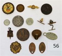 Lot of Vintage Medals, Pinbacks & Tokens