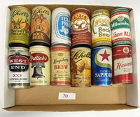 12 Vintage 1970's Pull Tab Beer Cans Schell's