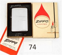Vintage 1968 Zippo Lighter Engine Turned Unused