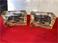 Two mission warfare, military toy tanks