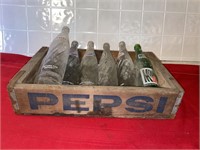 Vintage Pepsi-Cola wooden crate with Pepsi