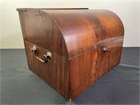 American Mahogany Small Dome Chest On Casters