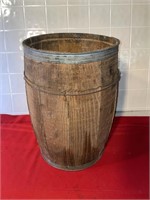 Antique wooden nail keg