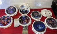 Seven Star Trek collectible plates