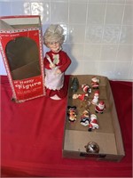 Mrs. Claus and Christmas salt and pepper shakers