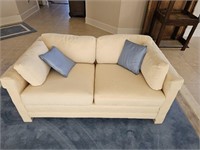 Bloomingdale's Sand Color Love Seat 

59x34x25h