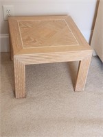 Mid Century Modern Parquet End Table By