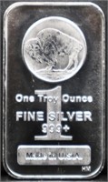 1 troy oz buffalo silver bar