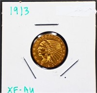 1913 $2.5 gold coin