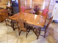 Vintage Wood Extension Dining Table
