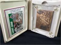 Larry Bird Bronze Metal by Highland Mint