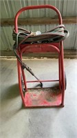 ACETYLENE GAS CO. CART W/ 2 TORCHS-GAUGES & HOSE