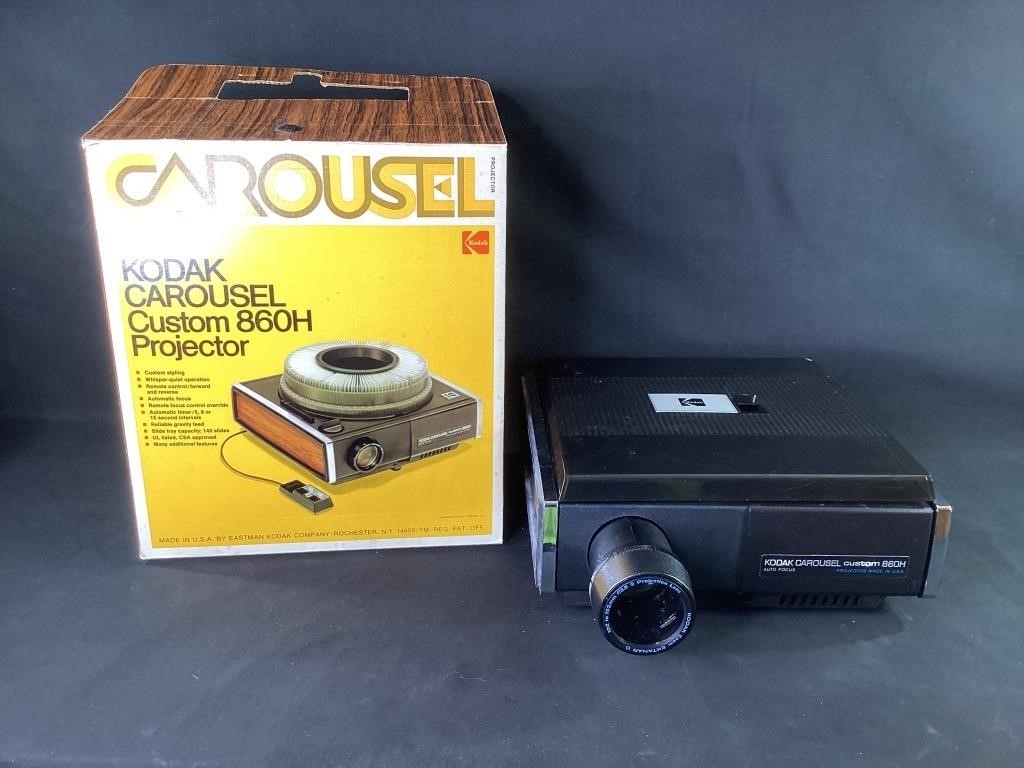 Kodak Carousel Custom 860H Projector,Box