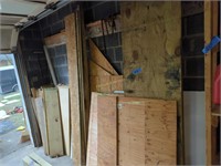 large amount of lumber and plywood cut offs