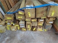 large quantity pressure treated lumber.