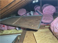 rolls fiberglass insulation - attic contents