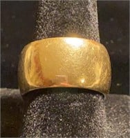 14K yellow gold 11mm wide band