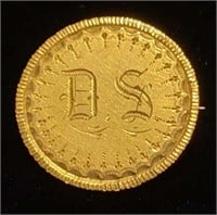 $5 gold Eagle coin made into a pin