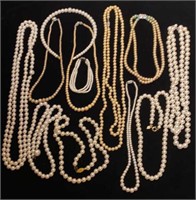 Strands of pearl beads