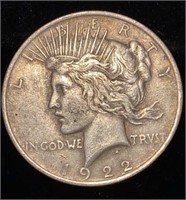 1922-P Peace Silver Dollar